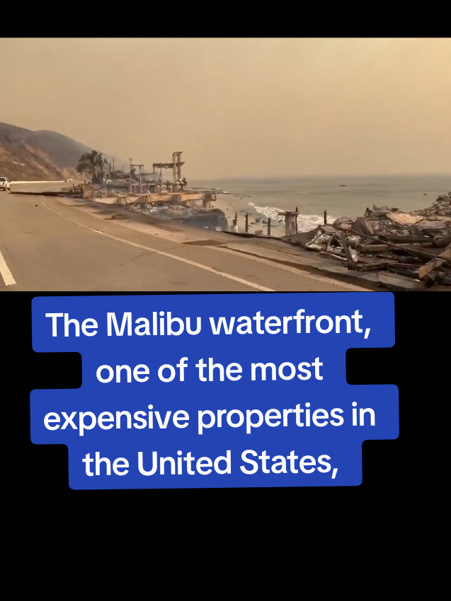 The Malibu waterfront, one of the most expensive properties in the United States, has largely disappeared. #wildfire #SunsetFire #SantaMonica #California #palisadesfire #eatonfire