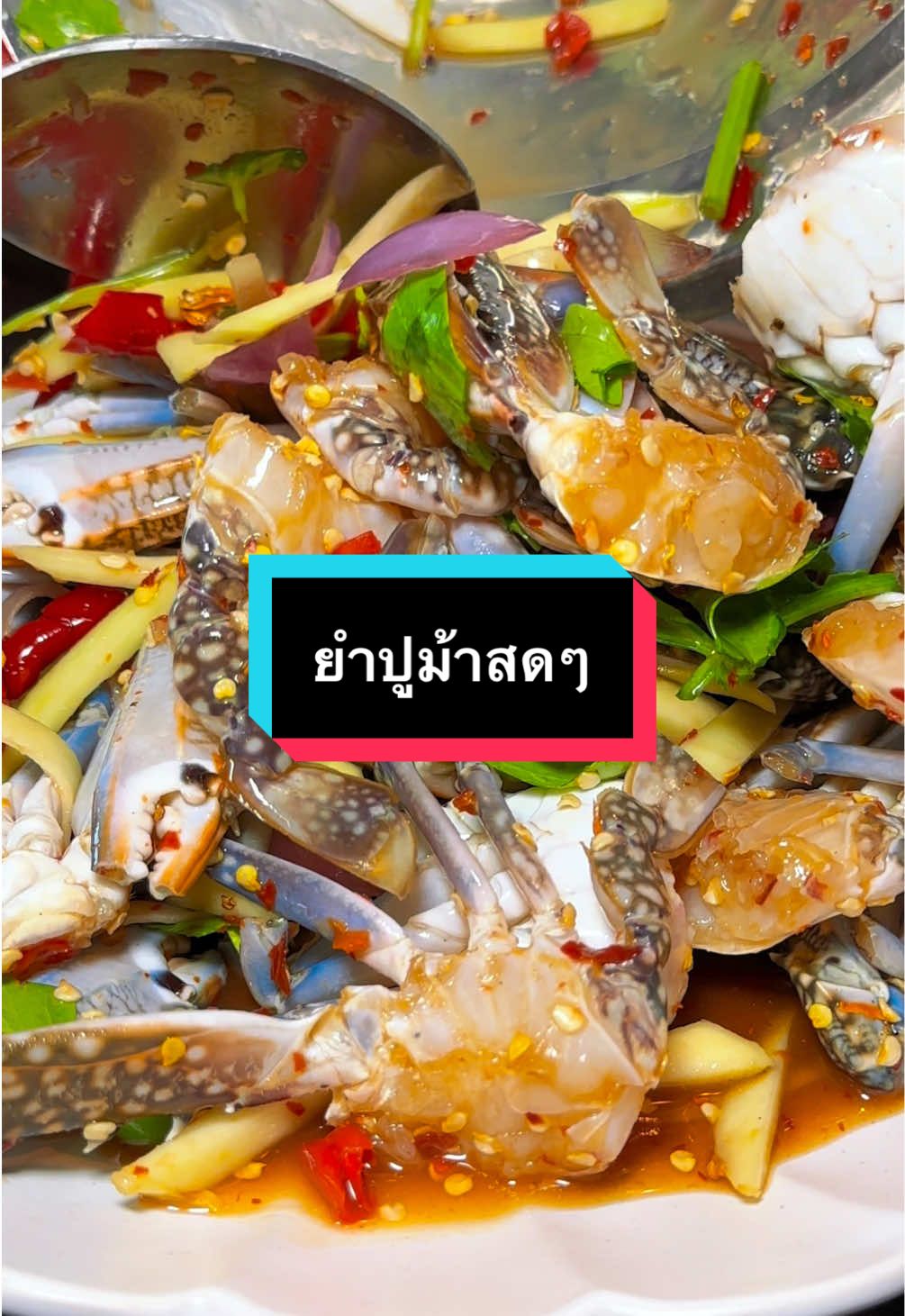 ยำปูม้าสด ๆ แซ่บซี๊ดถึงใจ 🦀 #ห้องครัวtiktok #tiktokพากิน #ยำปูม้า #ปูม้า #เมนูเด็ด #แซ่บ 