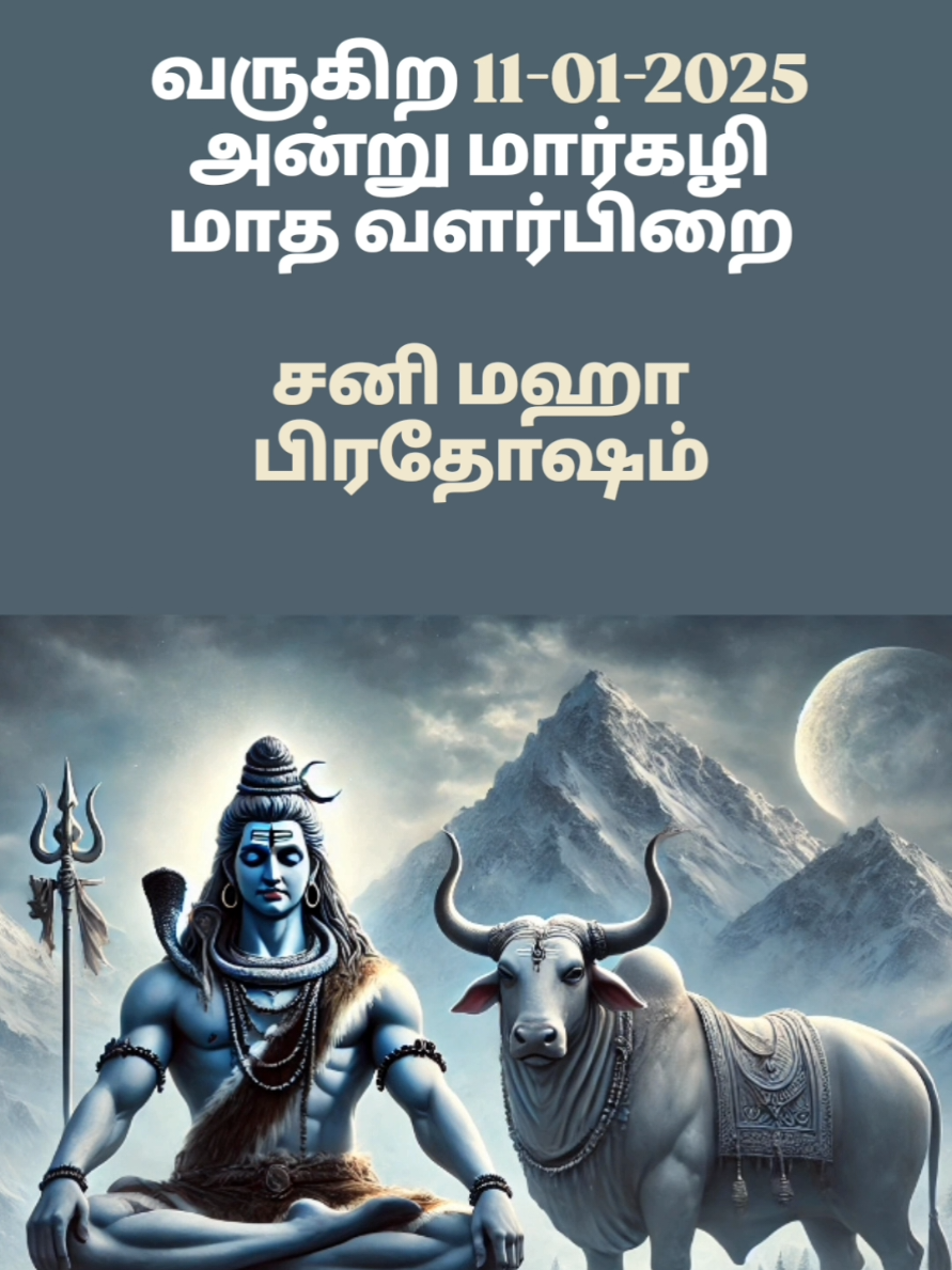 11/01/2025 ,marks Sani Maha Pradosham, the first Sani Pradosham of the year, making it a highly significant and auspicious occasion. #SaniMahaPradosham  #omnamahshivaya 