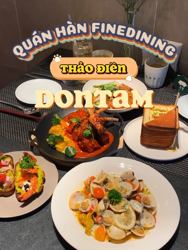 Đi ăn nhà hàng fine dining ẩm thực Hàn #haituiminhdian #ancungtiktok #vtmgr #reviewanngon #viral #xuhuong #dontam 