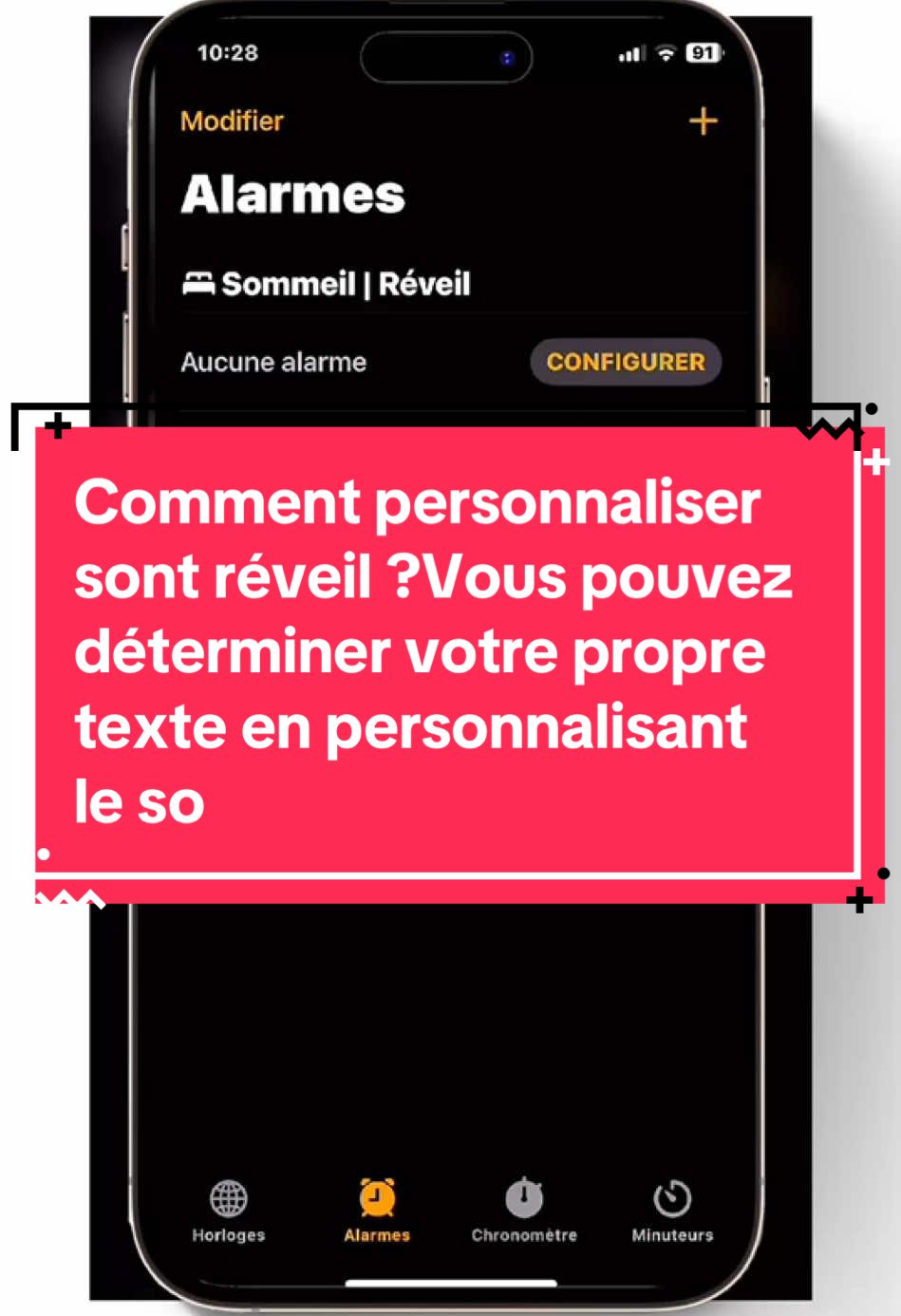 Comment personnaliser sont réveil ?Vous pouvez déterminer votre propre texte en personnalisant le song #iphonetricks #iphone #apple #astucesiphone 