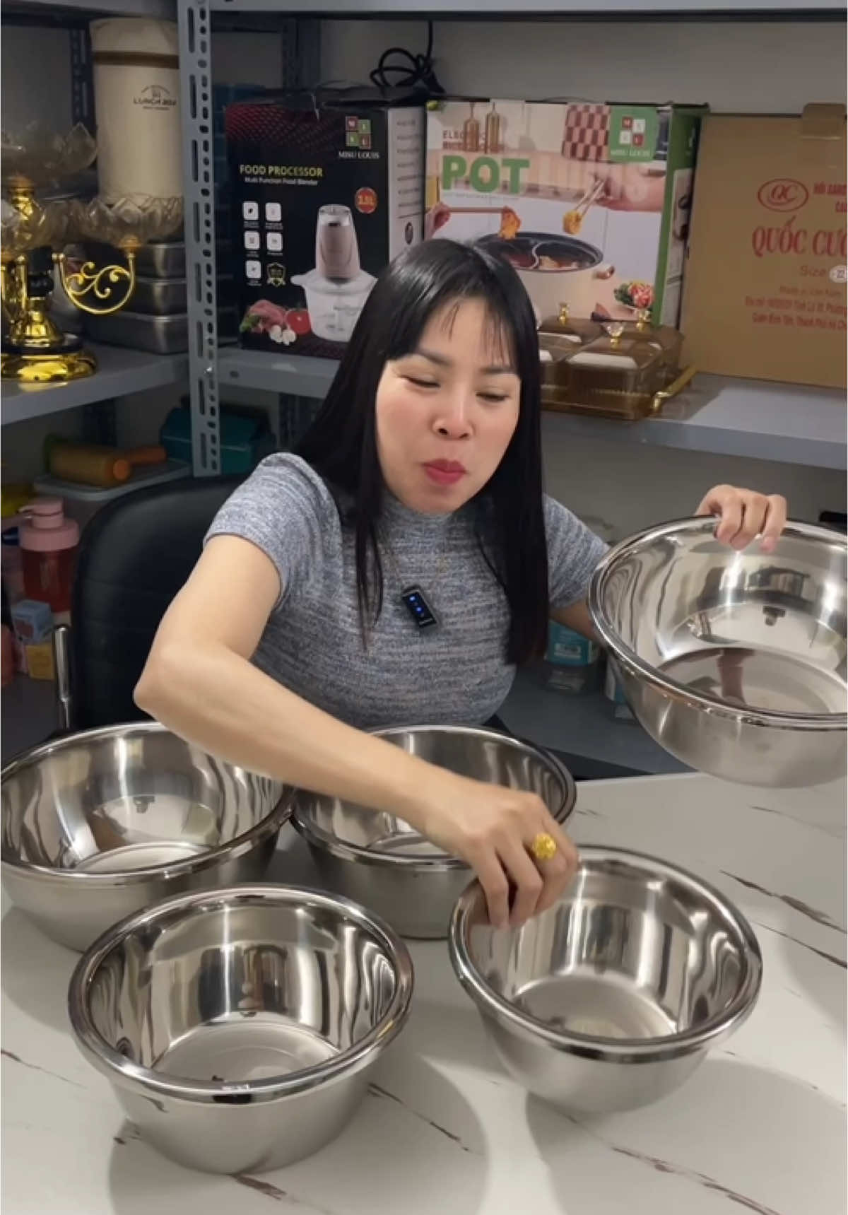 Combo 5 thau inox chỉ hơn 100k #thauinox #thauinox304 #chauinox #hahienhoa1 #nhacuadoisong #xuhuong #giadung #giadungnhabep 