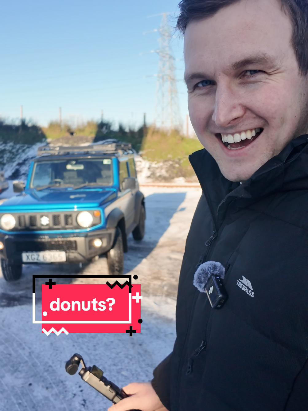 can I do donuts? no. 😂 can the Jimny do donuts? yes. 💪 #jimny #snow #farming #farmlife 