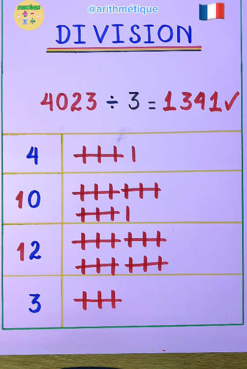 Astuce de division avec le chiffre 3️⃣ #math #matematica #mathematics #arithmetique #france 