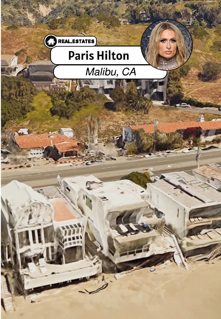 Paris Hilton’s Malibu home has burned down from the California wildfires. #parishilton #malibu #wildfire #california #fyp #foryou #foryoupage #weather #california #news #celebrity #realestate #mansion 