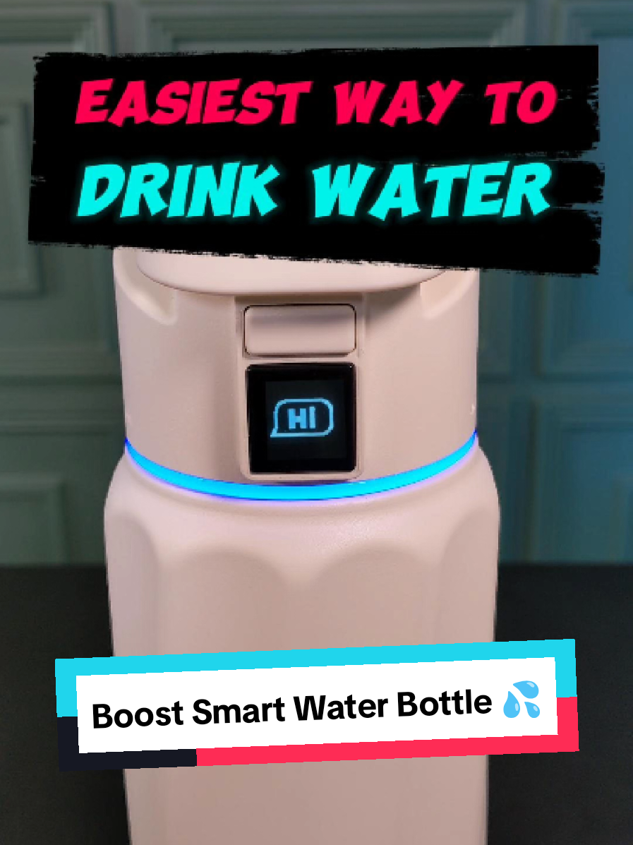 Make staying hydrated easy and fun with the Boost smart water bottle. #tumbler #waterbottle #smartwaterbottle #hydration #Fitness #fitnesstips #healthy #wellness #tech #gadget #drinkmorewater @WaterH 