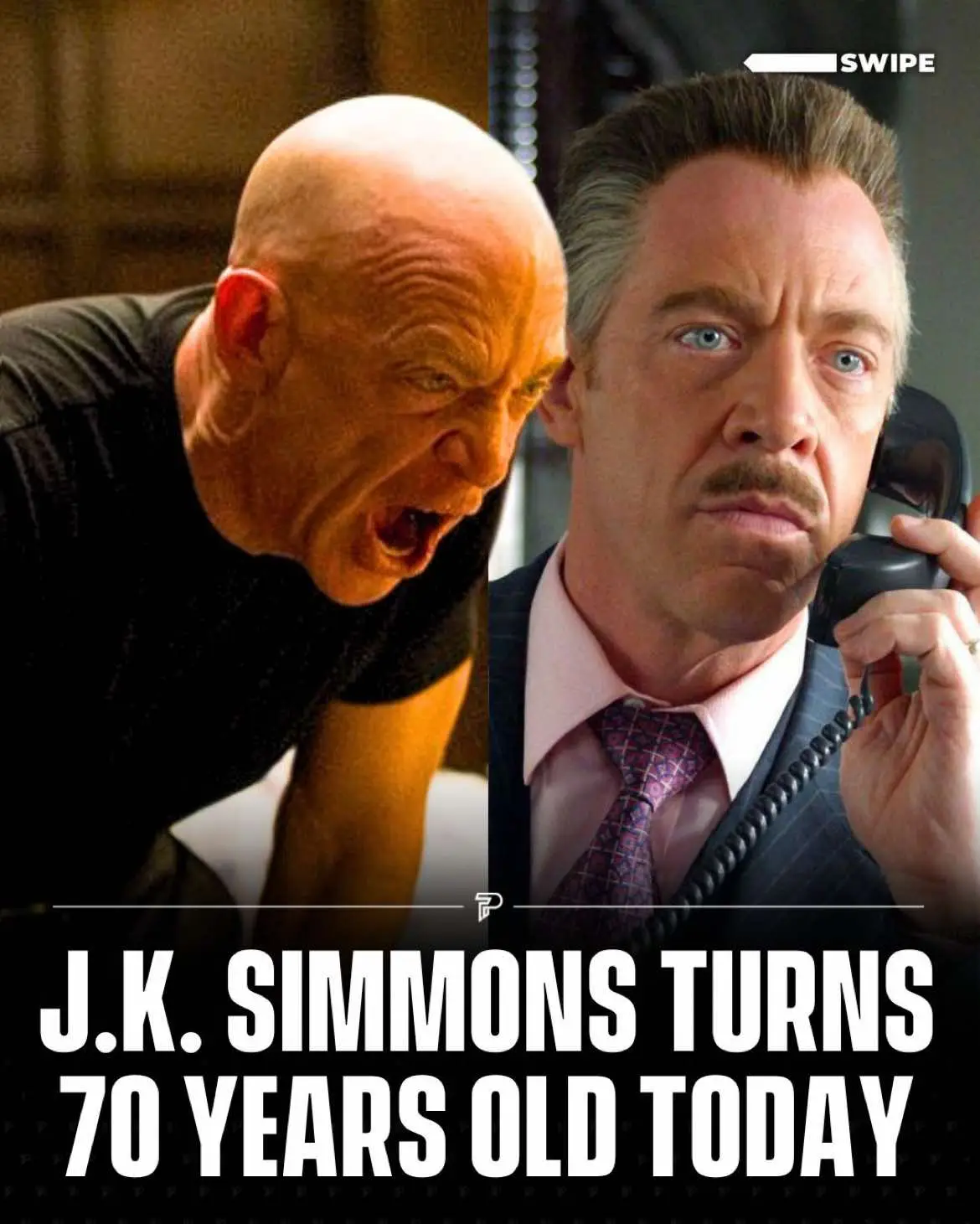 J.K. Simmons turns 70 today, January 9, 2025 🥳🎂 Known for his iconic roles, including J. Jonah Jameson in Spider-Man and his Oscar-winning performance in Whiplash, Simmons continues to impress with recent projects like Jurado Nº2. Fans celebrated his milestone with tributes across social media. #RoadTo17Million #Pubity 