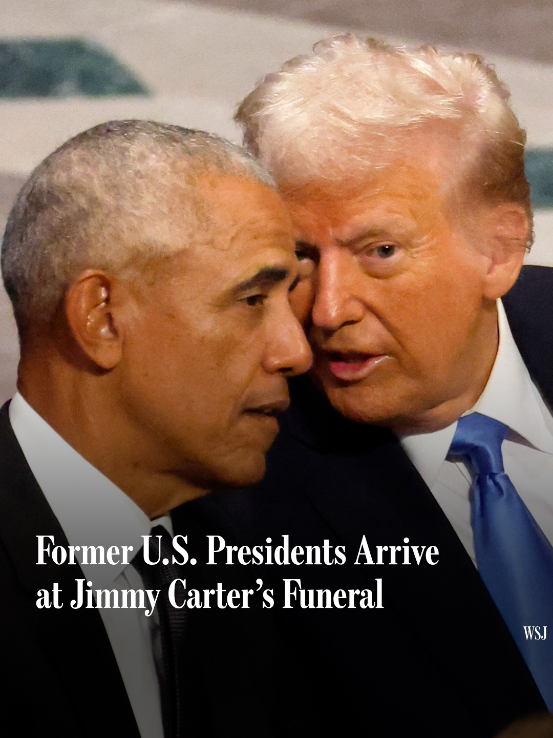 All living U.S. presidents, including President Biden and Donald Trump, are in attendance at Jimmy Carter’s funeral today in Washington, D.C. 📷: Chip Somodevilla/Getty Images #carter #jimmycarter #obama #trump #wsj