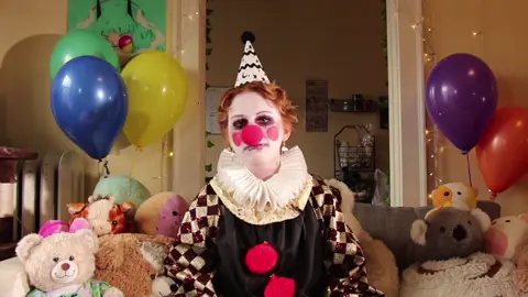 Happy The Clown You can watch the full short film on my youtube channel! This song fits the character of happy so well I almost lost my mind when I heard it! Thank you everyone who enjoyed the film and I hope all the depressed clown lovers out there enjoy it too! Special thanks to one of my best friends and favorite people @kythos.cos for being my lead actor in this film! Love you and miss you and can't wait to force you into this costume again for episode two! #art #animation #clowns #shortfilm #oc #originalcharacter #puppets #puppetry
