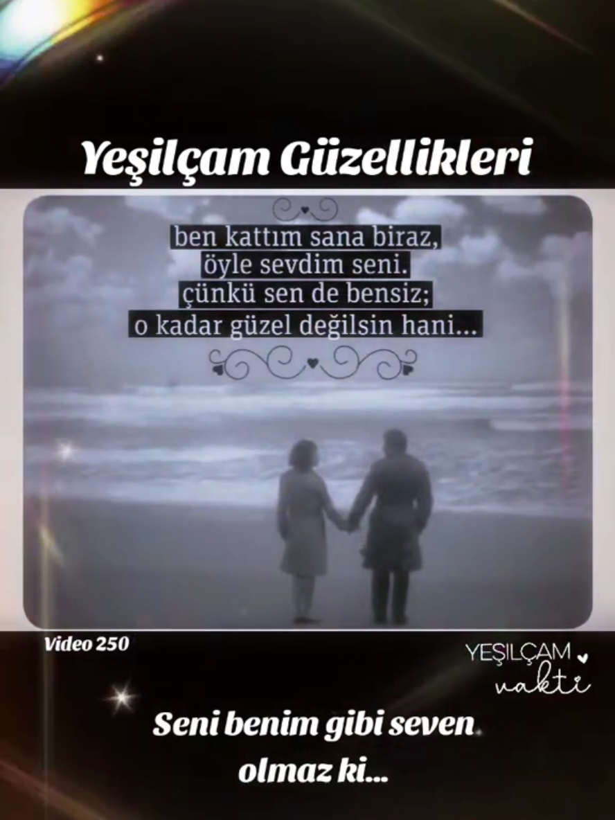 Ayrıldık işte ne oldu sanki? Sen de mutluluk bulamadın ki. Unutma seni benim kadar Seven olmaz ki... #keşfett #YeşilçamGüzellikleri #keşfetbeniöneçıkart 