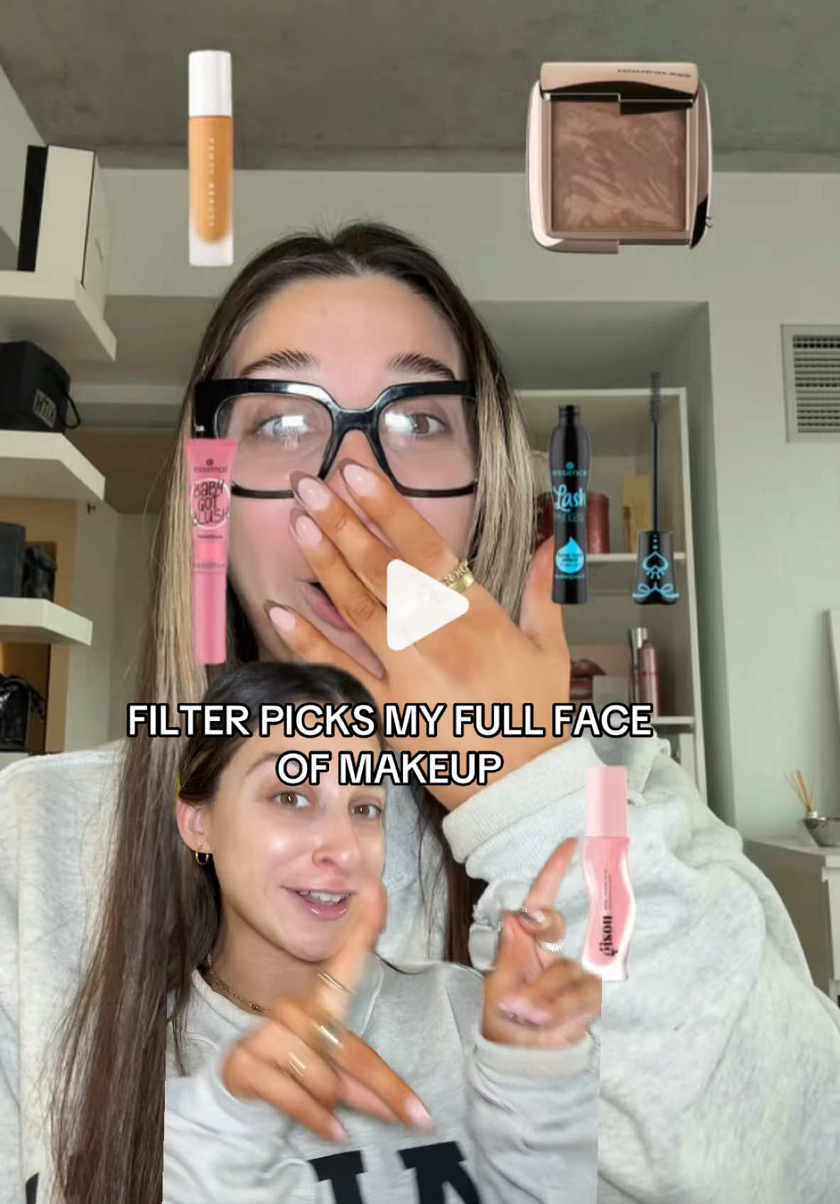 FILTER PICKS MY FULL FACE OF MAKEUP!! @Fenty Beauty @essence cosmetics @Hourglass Cosmetics @Gisou #sephorahaul #sephorahauls #sephora 