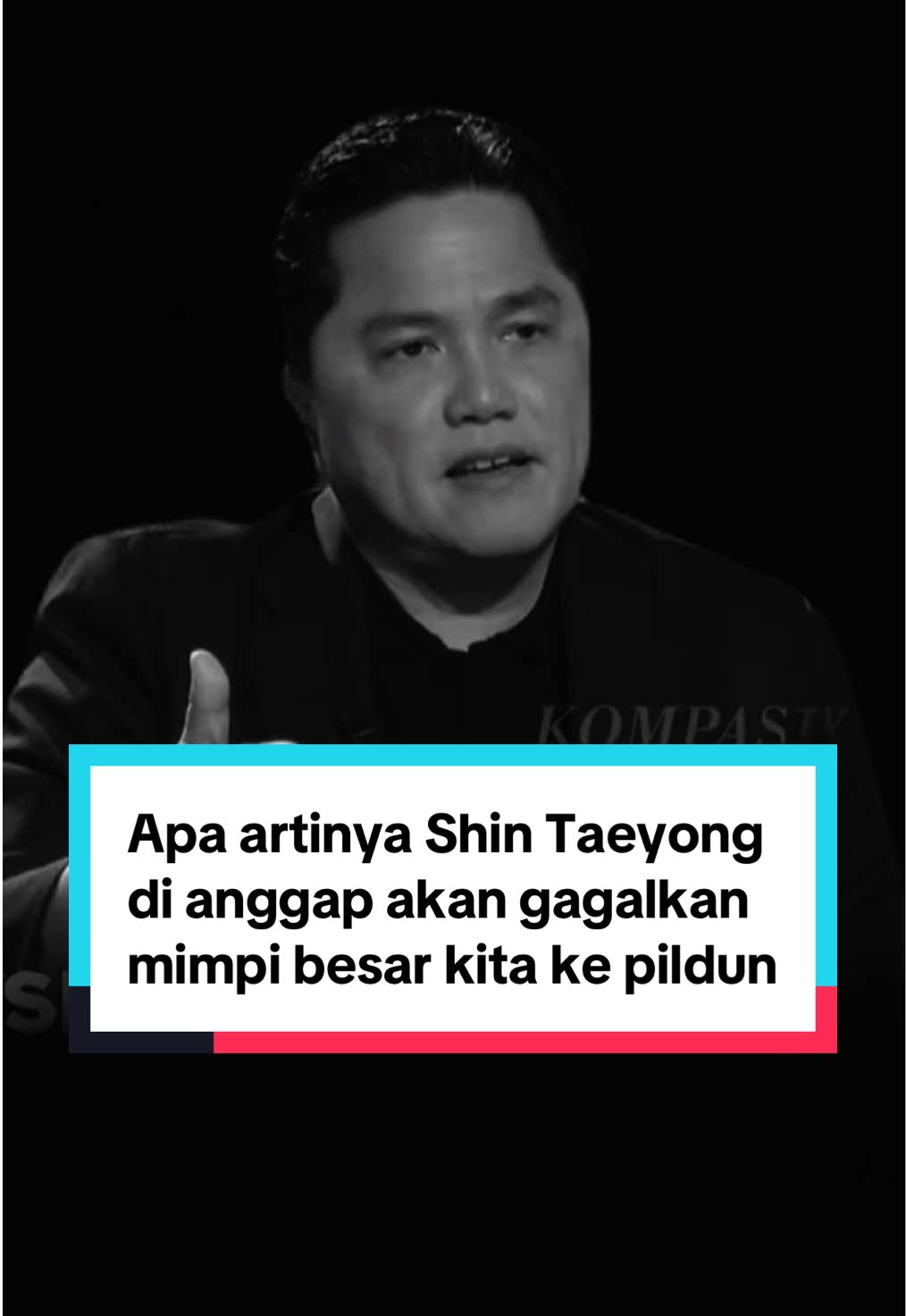 Simple, artinya memang coach Shin Tae-yong di mata Pak Erick Thohir berpotensi menggagalkan mimpi besar kita ke piala dunia, makanya beliau langsung cepat mengambil keputusan untuk mengganti #fyp #fypage #erickthohir #shintaeyong #elkanbaggott #tepatsolutifindonesia #timnasindonesia #timnasday #tiktokpelitfyp #xyzbca 