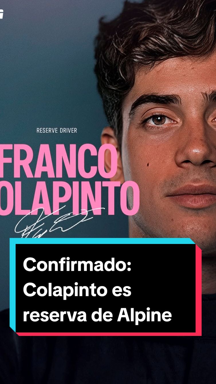 La espera terminó y Franco Colapinto se confirmó como piloto de reserva para Alpine en la F1.  Con un contrato multianual podría tener la oportunidad de volver a las pistas como titular ya sea por problemas técnicos de alguno de los dos principales (Pierre Gasly o Jack Doohan) o por bajo rendimiento de uno de ellos. Pase lo que pase, la alegría es enorme y la esperanza de verlo a Franco de titular en un podio continúa. #fyp #F1 #Fórmula1 #Colapinto #ColapintoAAlpine #Alpine #FrancoColapinto 