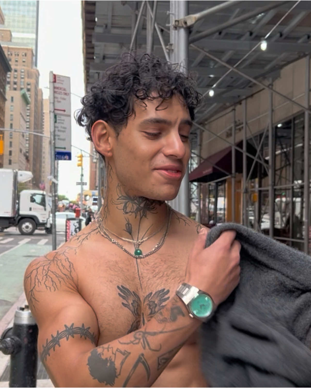 NYC Tattoo interview 7 @s01an  #streetinterview #necktattoo #ink 