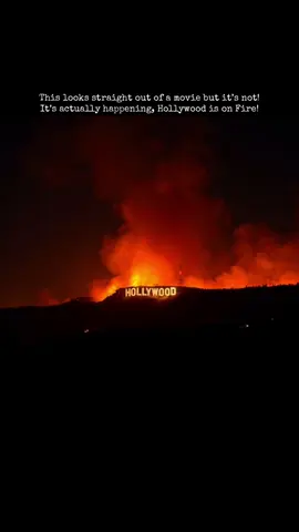 This video breaks my heart, I always loved seeing this sign every time you were driving into L.A. and to see it engulfed in flames breaks my heart!  #losangeles #palisadefire #losangelesburning #hollywoodsign #hollywoodfire 