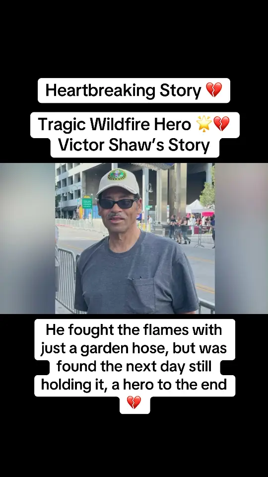 Victor Shaw, a 66-year-old resident of Los Angeles, tragically lost his life while heroically defending his family’s home from the devastating Eaton Fire. Despite health issues that limited his mobility, Shaw chose to stay behind, battling the encroaching flames with a garden hose. His sister, Shari, recounted her desperate attempts to persuade him to evacuate, but the rapidly intensifying fire forced her to flee for her own safety. The following day, Shaw’s body was discovered outside their home, still clutching the hose—a poignant testament to his bravery and determination. His family takes some solace in knowing he appeared peaceful in his final moments. This incident underscores the perilous measures residents are taking to protect their homes amid the relentless wildfires in the region. #VictorShaw #HeroicActions #CaliforniaFires #Bravery #wildfires #CommunityStrength #ActOfCourage #NeverForgotten #viral #viralvideo #foru #fyp #fypシ #breakingnews #gonebutneverforgotten 