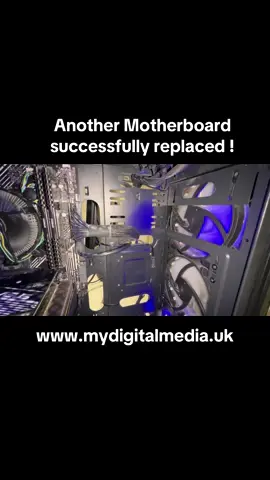Late last week I had a cry for help from a local gamer in Peterborough who’s PC had stopped working with a USB overvoltage situation.  Upon inspection the USB port (motherboard mounted) was so badly damaged that it was shorting out and despite trying to move the metal contacts so they were no longer touching I couldn’t get the PC to boot. So a new motherboard was ordered - actually the same model but a later version to suit the LGA1200 CPU fitted and that arrived last night !. So this afternoon has involved a complete strip of the PC - and everything was swapped over - CPU cooler cleaned out with an air compressor and new thermal paste added and I’m pleased to say that the customer now has a fully operational gaming PC again this evening ! If you want a custom build or need help repairing or diagnosing faults on an existing PC please do not hesitate to get in touch ! https://www.mydigitalmedia.uk/computing/