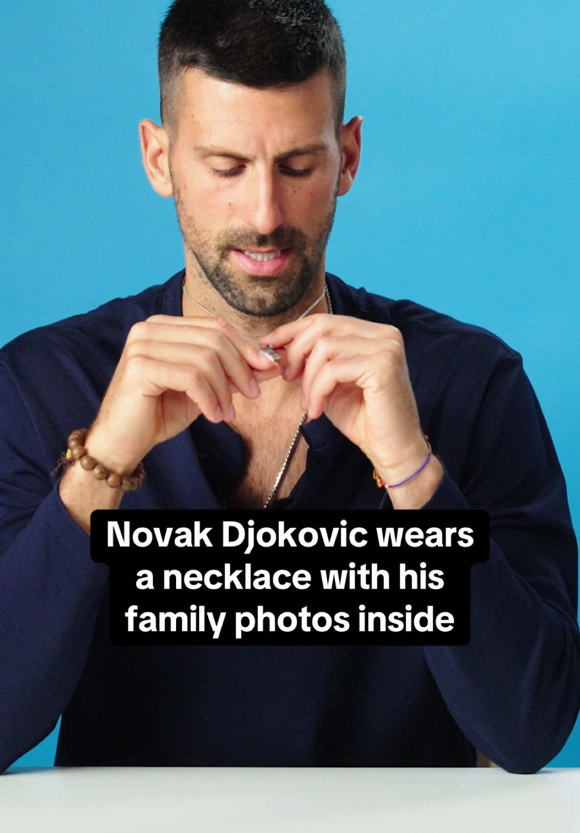 Novak Djokovic shares the story behind his two necklaces #novakdjokovic #tennis #serbia 