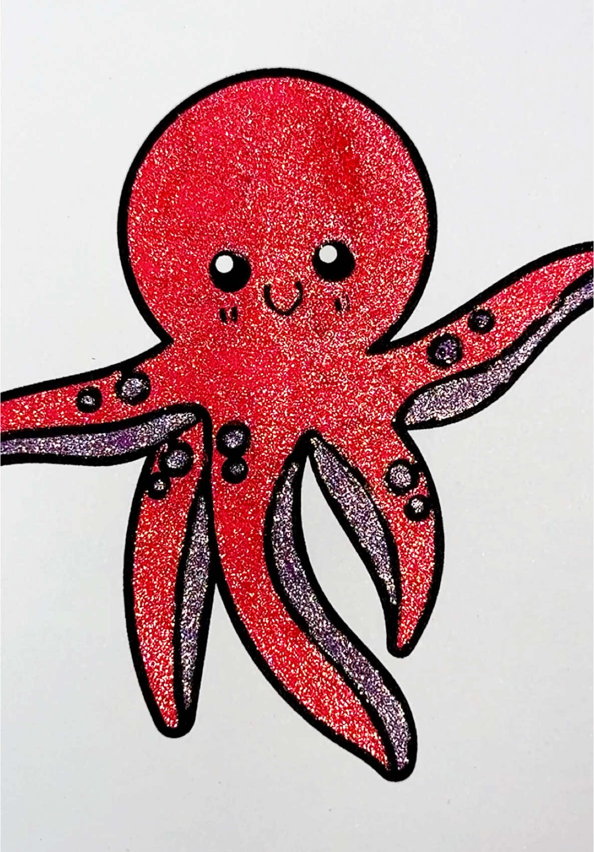 🐙 #coloring #colouring #satisfying #sparklepen #glitterpens #glittercoloring 