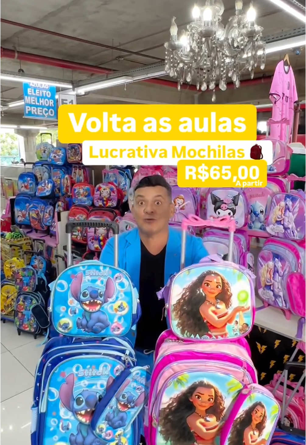 Voltas as aulas lucrativas mochilas a partir de R$65,00 veem  📲 @zmbrinquedos  ☎️ (11) 9 9395-8196 📍 Shopping Azulão 1º andar 