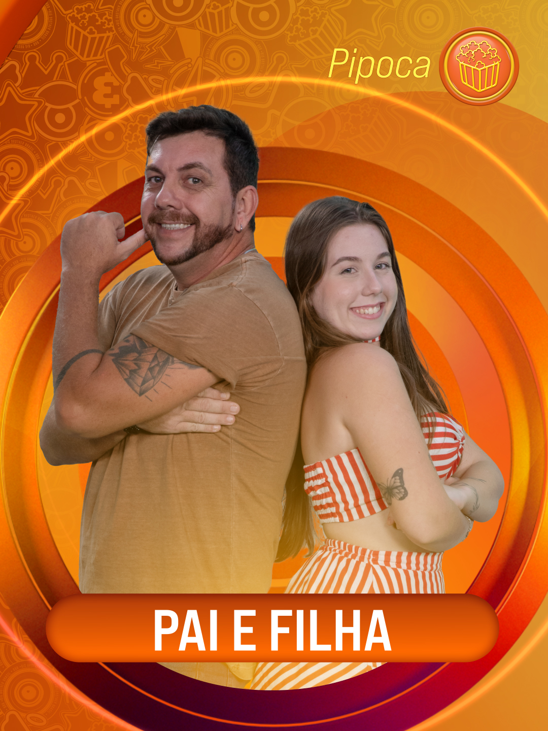 Edilberto e Raissa são Pai e Filha e fazem parte do grupo Pipoca do #BBB25! 🍿 Edilberto é Dono de Circo e Palhaço, tem 42 anos e vem de Ubá MG. Raissa é Circense, tem 19 anos e vem de Ubá MG! #BigDay #RedeBBB