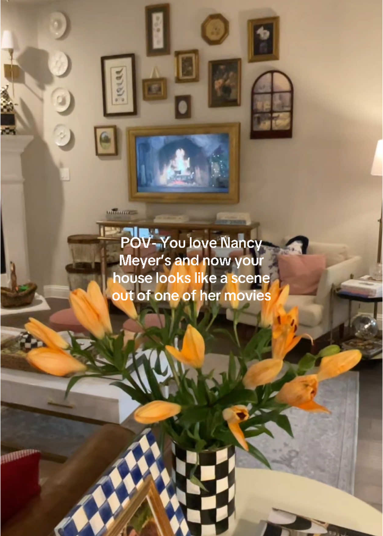 Piles of books for everyone to read, toy cars for the babies in baskets, blankets to cuddle under, and a few of your most favorite things. #nancymeyers #nancymeyersaesthetic #cottagecoreaesthetic 