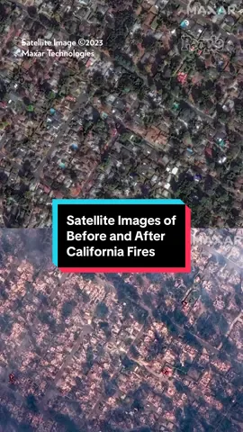 Satellite images show before and after of the current #wildfires that continue to spread across parts of Southern #California. Tap the link in our bio for how to help. 