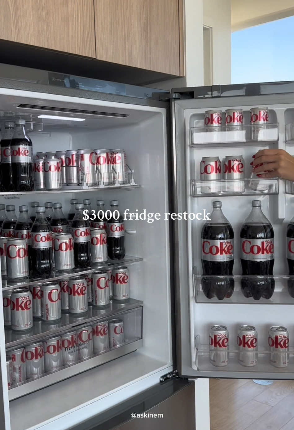 $3000 of fridge restock 😳 #restockasmr #asmr 