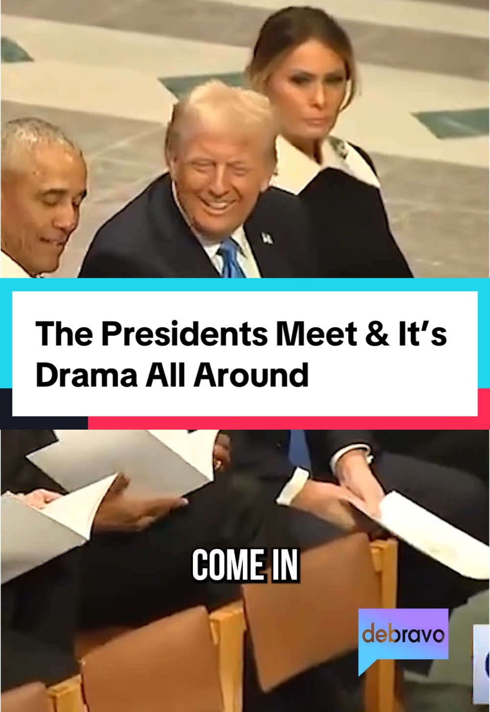 The Presidents Meet & It’s Drama All Around #usa #america  You just missed America’s greatest reality show. It all starts at Jimmy Carter’s funeral, and the Presidents are seated in the order they were President with the first lady between them and their predecessor. So Trump comes in, and he sees Mike Pence for the first time since he attempted to kill him on January 6th. It’s a weird handshake and Pence’s wife outright refuses to shake Trump or Melania’s hands. Michelle was in Hawaii so Obama and Trump have to sit next to each other, and I’m not sure any two men in American politics hate each other more. So we’ve been crowd sourcing lip reading here all day and we’re like semi-sure they are talking about golf. Then Bush comes in and he hits Obama in the stomach, a classic buddy move. Bush also completely ignores Trump. Then Gore and Bush have a conversation, but it’s been 25 years so it’s all good. Now we cut back, and Obama and Trump are now giggling together. The Clintons come in and Hillary appears to ignore the Bushes but my understanding is that they’re pals so.. Who knows. But we cut back again, and they are still talking to each other! Now Harris enters, she doesn’t greet anyone else and then she looks back as Obama and Trump continue to talk to each other. Now I wonder if everyone else in the row can hear what they’re saying? Because everyone else looks kind of annoyed but also it’s a funeral? Then Joe and Jill enter, and they don’t even acknowledge Kamala and Doug and that concludes today’s episode of the real housewives of 1600 Pennsylvania avenue.