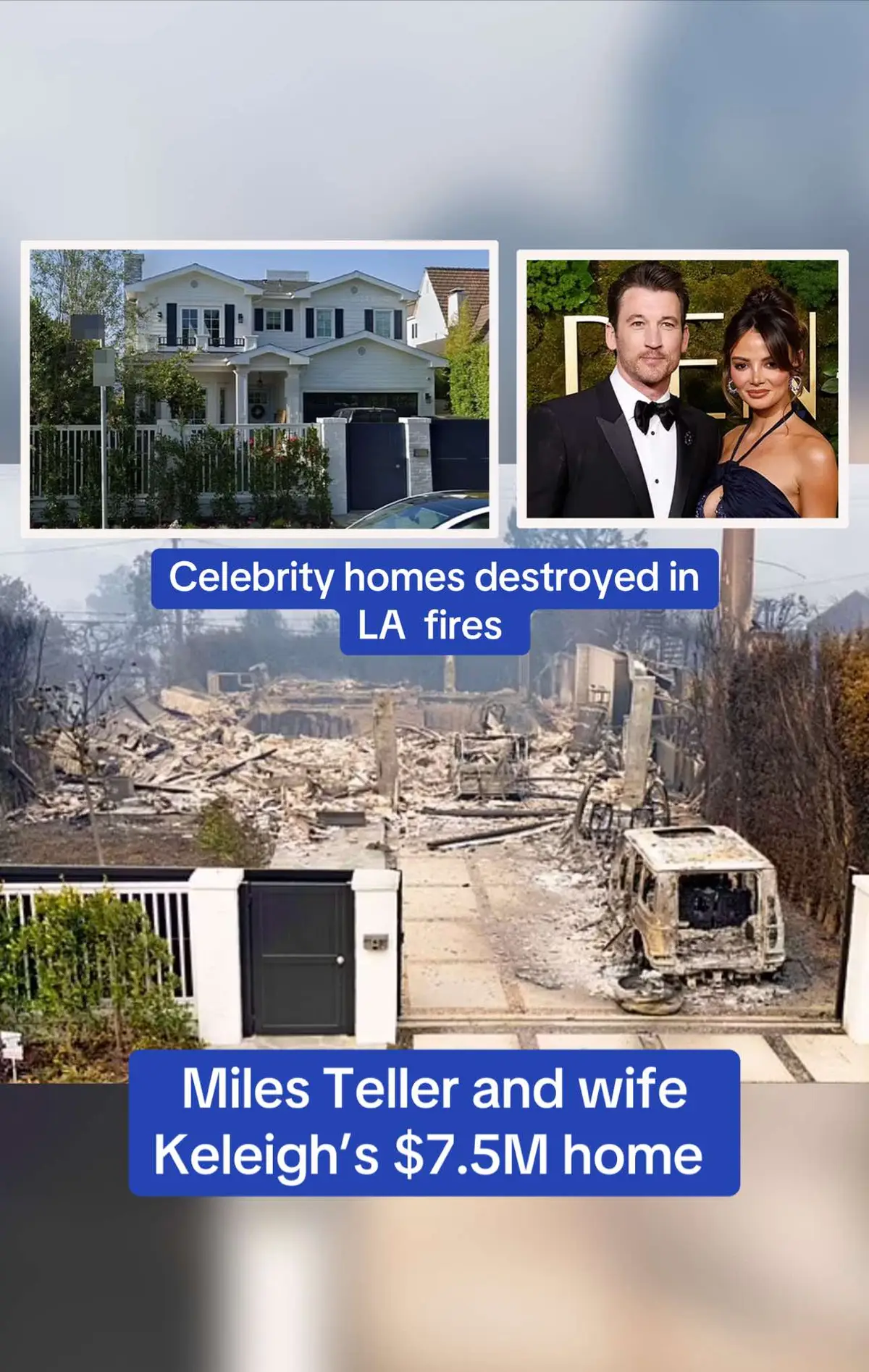 Some of Hollywood’s biggest names have watched their houses burn to the ground 💔 #fires #la #celebrities #hollywood #devastated #homes #house #burn #dailymail #tragic #fyp #australia 