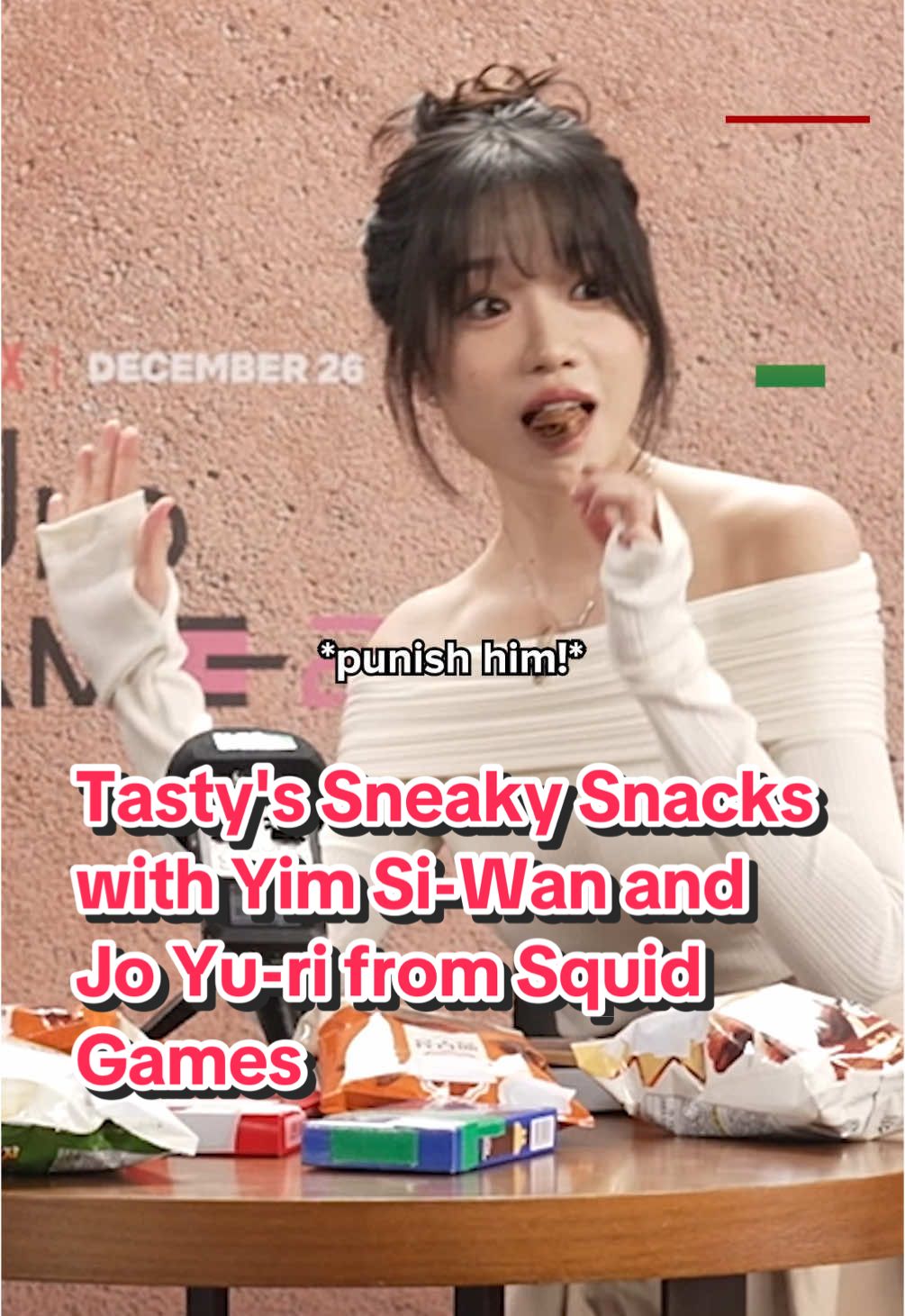 Tasty's Sneaky Snacks with Yim Si-Wan and Jo Yu-ri 🤫 sneaking past the pink guards like pros! If only Lee Myung-gi was this chivalrous…😏 Voting for this to be a game in Squid Game season 3! @삭구라 @stan yuri @Squid Game Netflix 