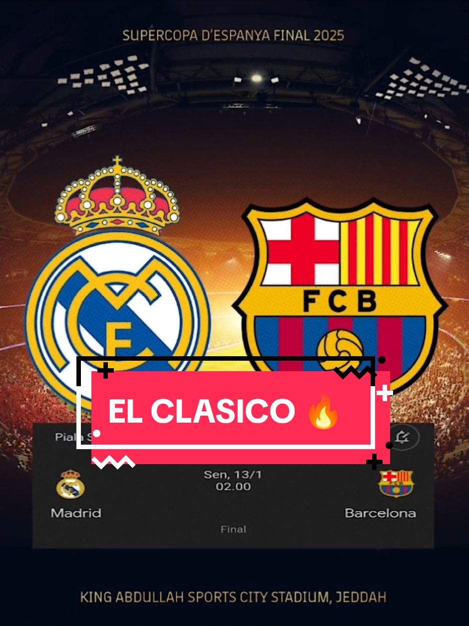 Coba Tebak Berapa Score Akhirnya? . #JJCapCut #CapCut #fcbarcelona #vs #realmadrid #ElClasico #pialasuperspanyol #supercopadeespaña #halamadrid #viscabarca #fyp #foryoupage #foryou 