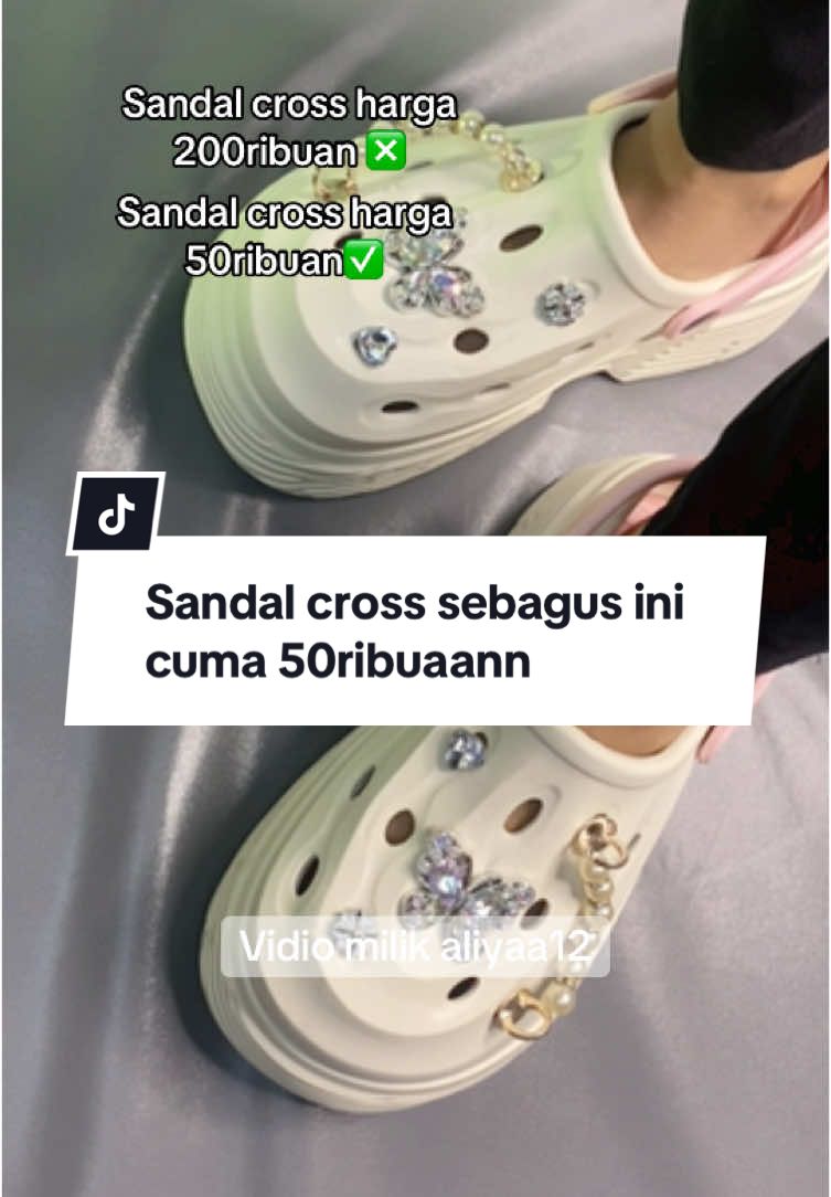 Sandal cross mahal 200rb❎ sandal cross murah 50ribuan✅#sandal #sandalwanita #sandalbaim #affiliatemarketing #TikTokShop 