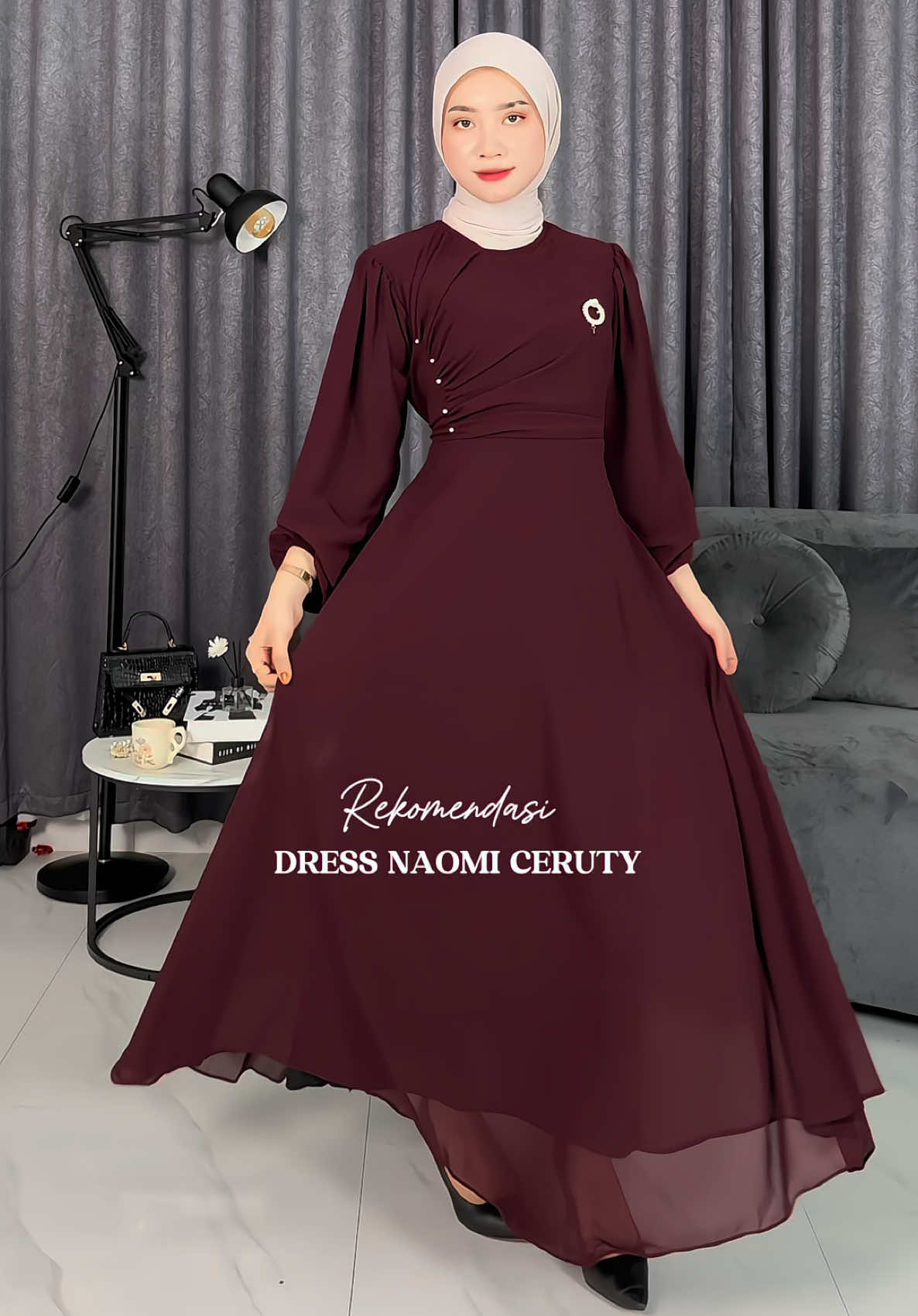 Masyallah suka bgt sama dress nya 😍🥰 #ootdhijab #outfitinspiration 