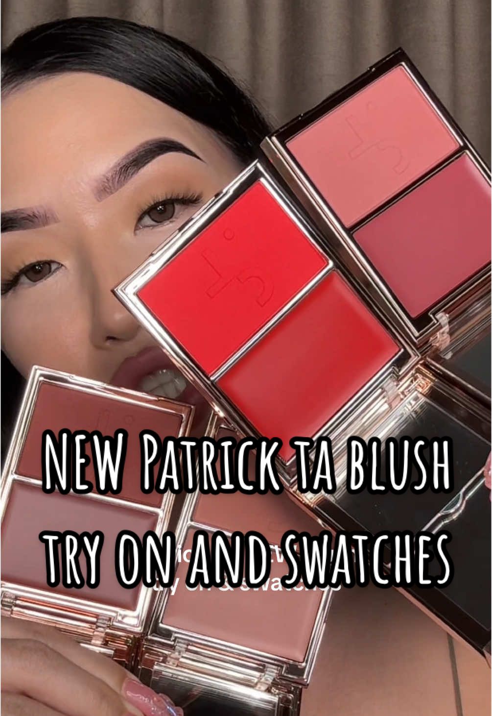 NEW @patrick ta BLUSH SHADES😍 which one is your fav???! @Patrick Ta Beauty #patrickta #patricktabeauty #patricktablush #patricktablushduo #blush #creamblush #powderblush #newmakeup #tryon #swatches 