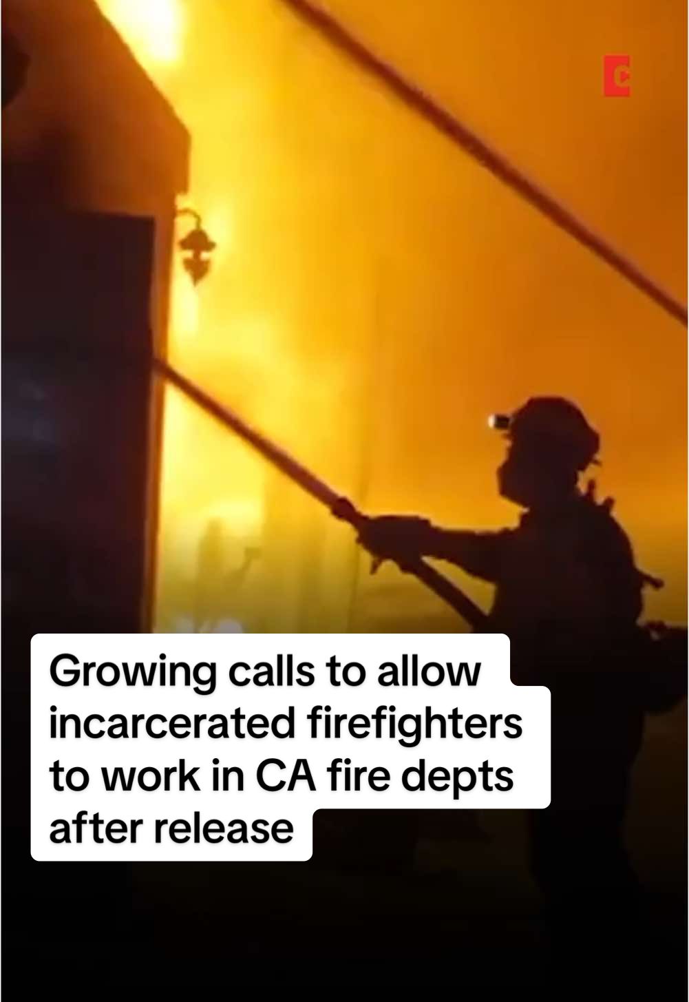 There is a growing call for incarcerated people in California who help fight wildfires to be allowed to work professionally as firefighters in the state after their release. A 2018 petition supporting this cause has garnered over 150,000 signatures. To read or sign, head to our link in bio. #firefighters #losangeles #california #wildfires #fires #palisades #eaton #hollywoodhills