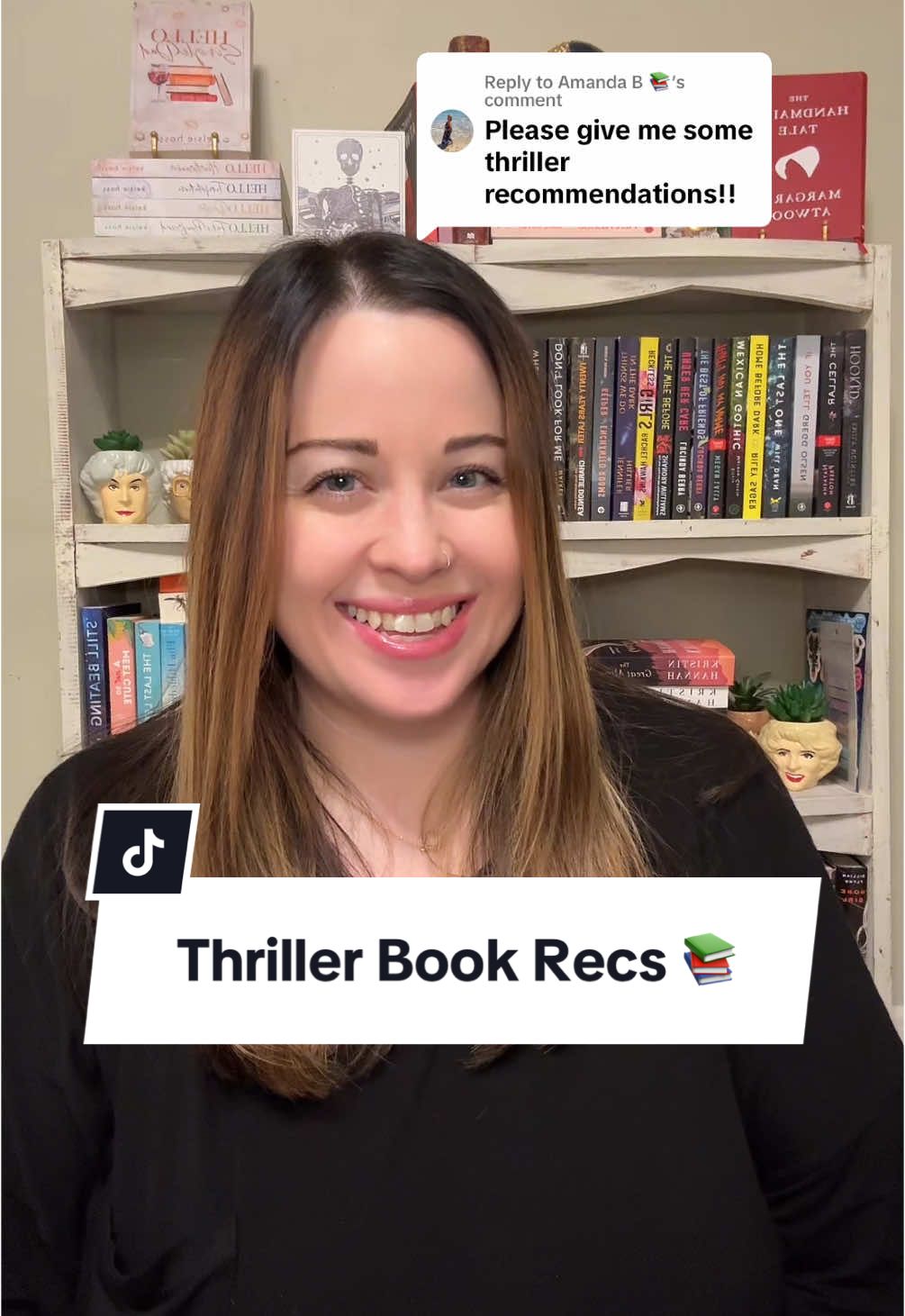 Replying to @Amanda B 📚 If you need thriller book recs, I’m your gal! 🤩 #thrillerbooks #thrillerbookrecs #thrillerbookrecommendations#bookrecs📚 #bookrecommendations #booktokrecs #booktokbooks #thrillergirlie #thrillerrecs #thrillerreads #booktokers #booktokfyp 