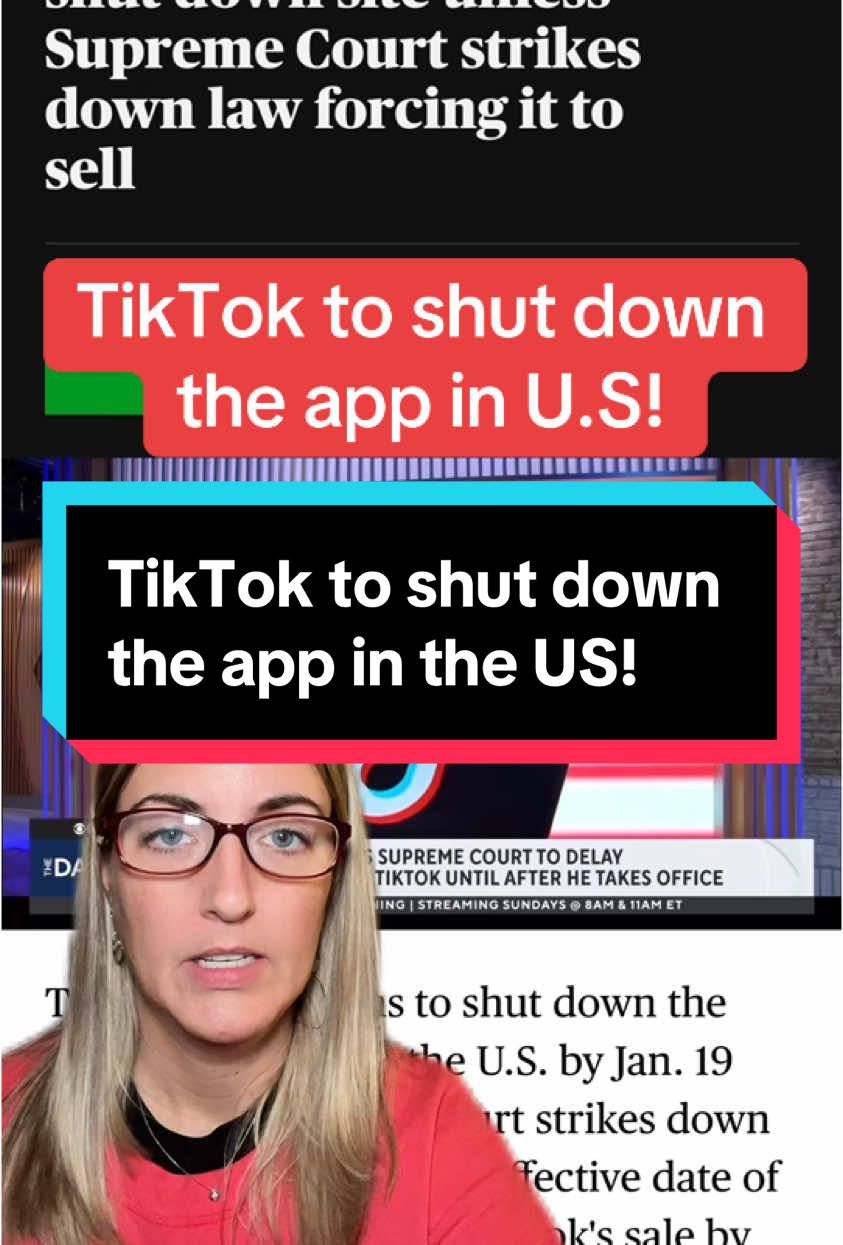 TikTok has now said they will shut down the app in the United States. If the Supreme Court doesn’t shut down this new law! ##tiktokbanupdate##tiktokban