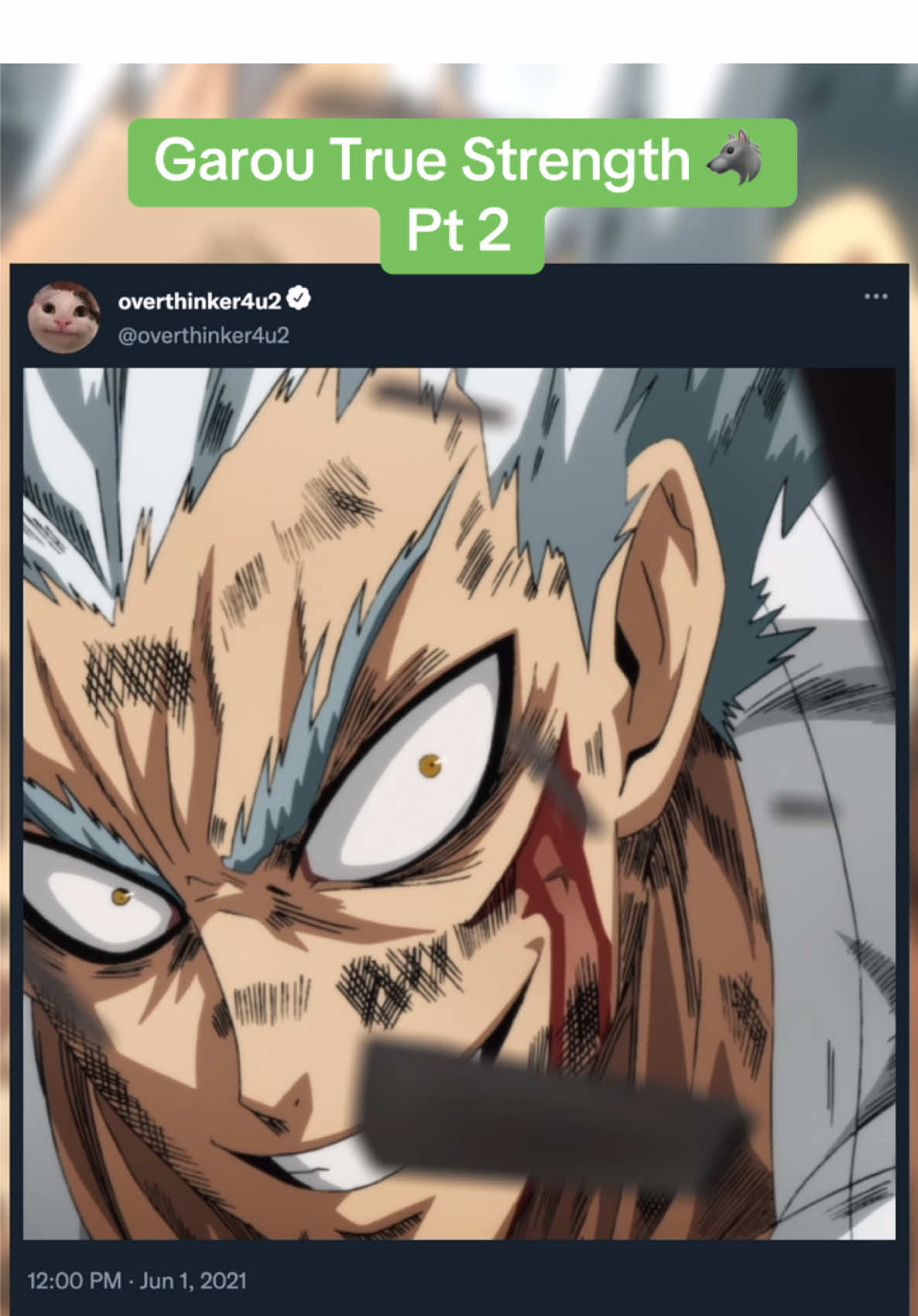 One punch man Garou fights for his life #onepunchman #onepunch #animefyp #animeedit #animetiktok #animefan #onepunchmanedit 