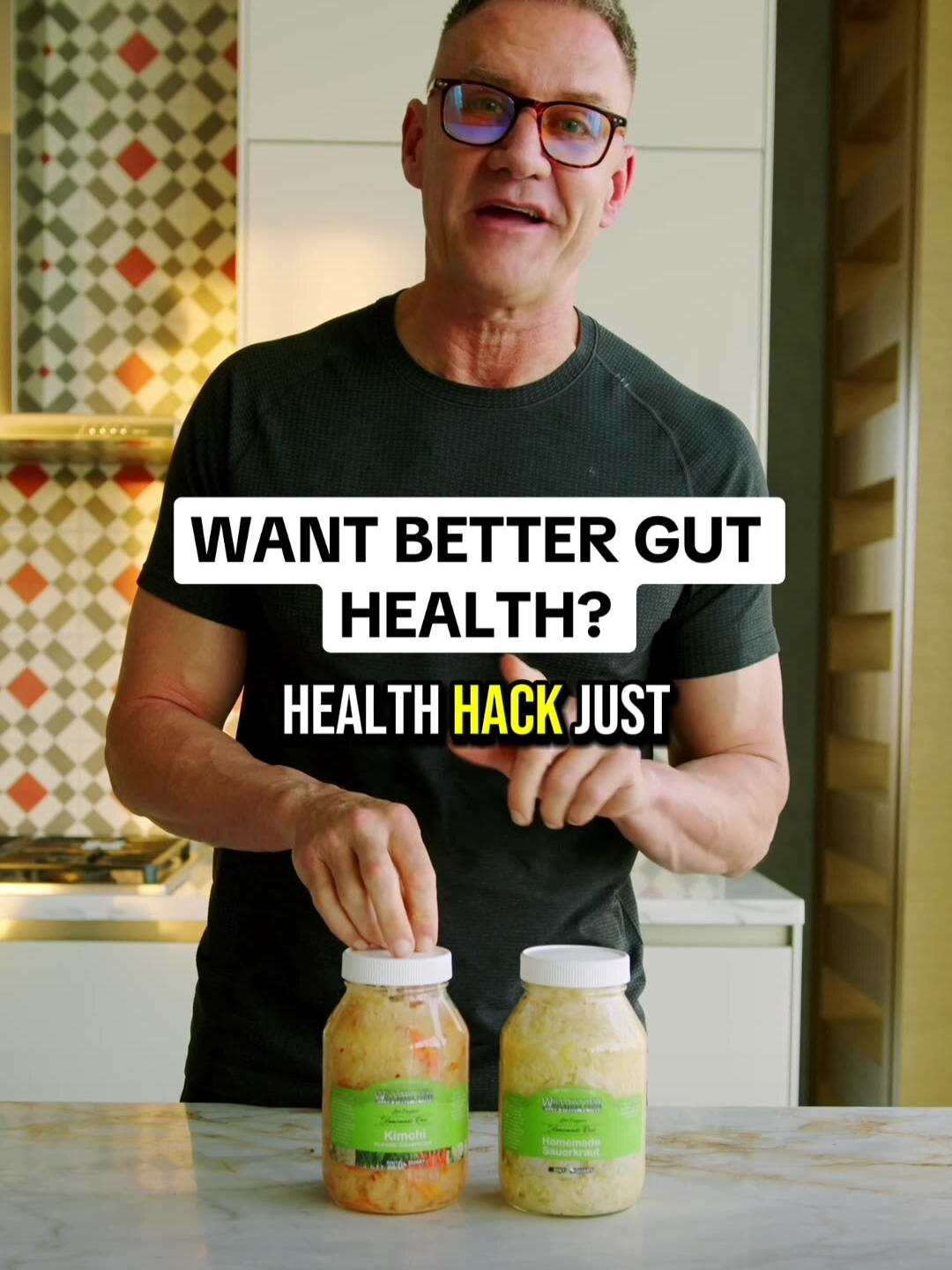 Probiotic-packed fermented veggies like sauerkraut and kimchi aren't just great for your gut—they make an amazing marinade!  Blend, pour, and enjoy.  Your gut (and taste buds) will thank you! #guthealth #biohack #healthhack #garybrecka #fyp