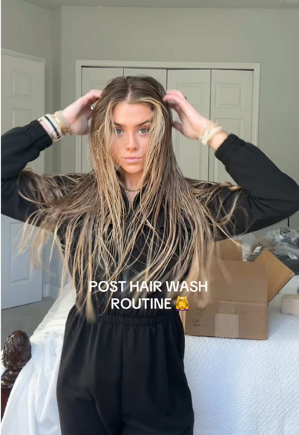 post shower hair wash routine for the crazy lions mane 😊🦁💆‍♀️ I’ve always been a huge hair health girl and most of that comes from having a serious routine!! sticking with repairing and strengthen products is great for damage prevention!! @IN COMMON @Living Proof, Inc. @gimme beauty @Kitsch LLC @Davines #hair #hairtok #hairhealth #hairstyle #haircut #blonde #hairwash #hairwashday #hwd #fyp #routine #hairtutorial #hairproducts #cleanbeauty #hairwashingroutine #hairwashroutine 