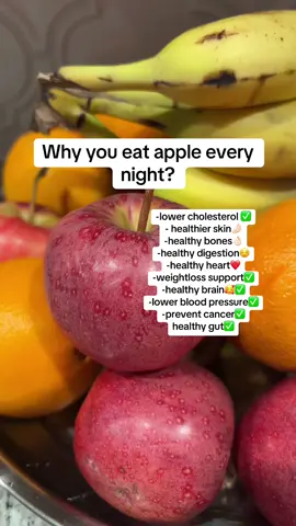 Eating apple every night has many benefits. Eat 2 hours before sleep for better digestion 🤗#appleatnight #oneappleadaykeepsthedocteraway #applebenefits #eatingapples #apples #fruit #applehappy #digestive #healthyheart #brainhealth #healthdigestion 