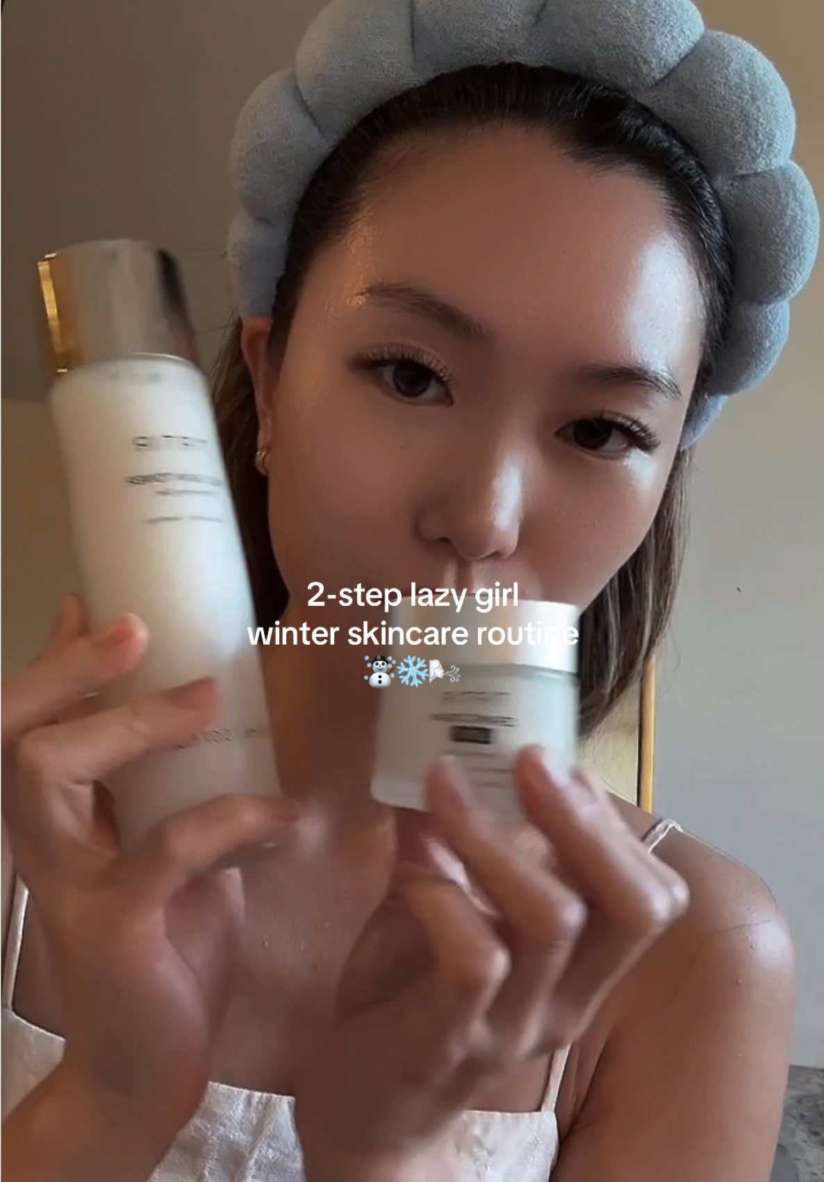 lazy girl two step simple winter skincare routine with @TIRTIR Inc. Milk Skin Toner & Ceramic Cream Light - the only duo you need for 48 hour intense hydration in the winter ☃️ you need to try these for yourself because they have made such a difference in soothing & repairing my skin barrier - available on amazon!! ❄️ Milk Skin Rice Toner - Provides 24-hour deep hydration for dry and dehydrated skin - 2% Niacinamide for even skin tone and reduce redness - Allantoin calms and soothes irritation - Panthenol and peptides repair and strengthen the skin barrier - Gentle and suitable for sensitive skin—alcohol-free, paraben-free, and fragrance-free ❄️ Ceramic Cream Light - Lightweight cream offering 48-hour intense moisture - Non-greasy formula balances water-oil levels without feeling heavy. - Polyglutamic Acid hydrates with 10x the water-holding capacity of hyaluronic acid - Betaine maintains balanced hydration for a healthy glow - Prebiotics strengthen and protect the skin barrier #tirtir #skincare #kbeauty #koreanskincare #winterskincare #skincareroutine #tirtirmilkskintoner #dryskin #holygrailproducts #gifted #ugcexample