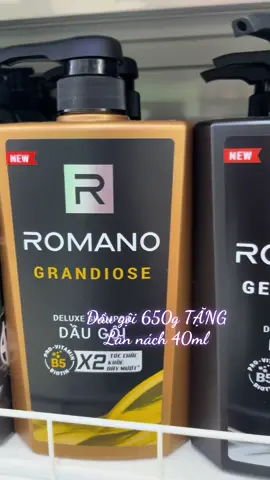 Dầu gội đầu cho nam ROMANO 650g  Tặng lăn nách 40ml  #dầugội #shampoo #samtetbaovui #romano #muataitiktokshop #xuhuongtiktok #shopcuamymie 
