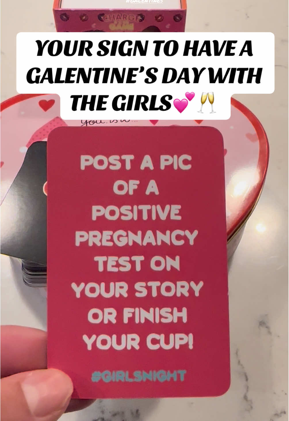 If you are going to have a Galentine’s Day with the girls… THIS IS THE GAME #girlsnight #galentinesday #cardgame #fypシ #partygames #galentines 