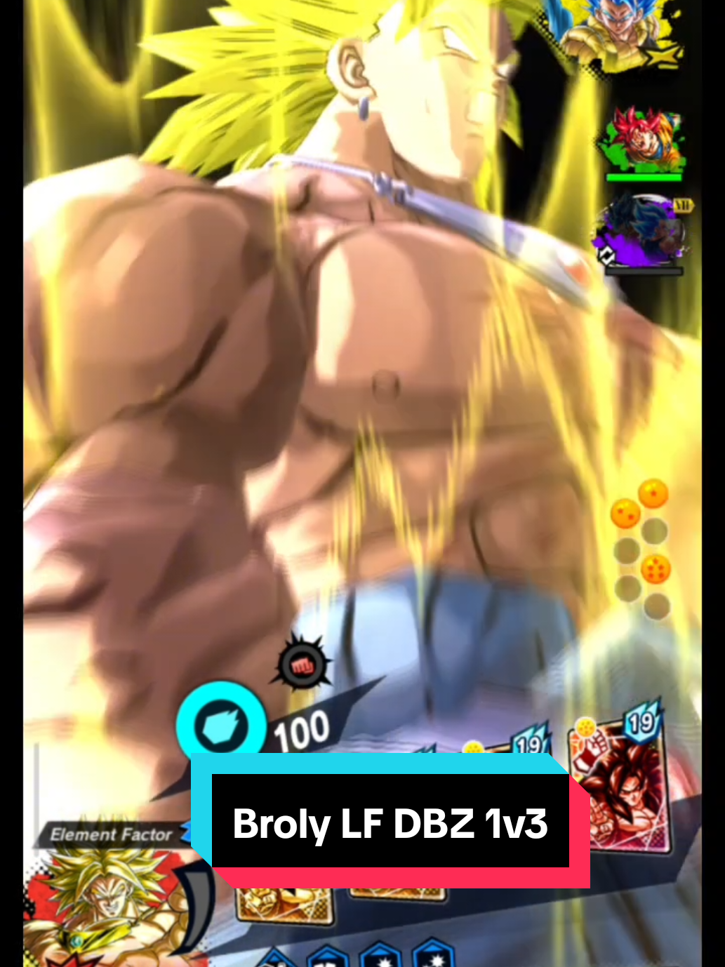 Broly LF DBZ 1v3 com 5 buffs de zenkai! #dbzlegendspvp #dbzlegends #dblegendspvp #dblegends #dbl #dragonballlegends 