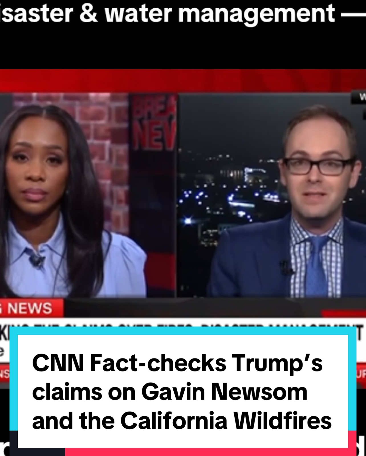 CNN’s Daniel Dale fact-checks Donald Trump’s claims regarding Gov. Gavin Newsom, the California wildfires, and disaster & water management —  #california #losangeles #la #Wildfires #pacificpalisades #santamonica #fire #wind #gust #ember #CalFire #CalFire #DonaldTrump #MAGA #Hurst #westhollywood #hollywoodhills #hollywood #Republican #Democrats #party 