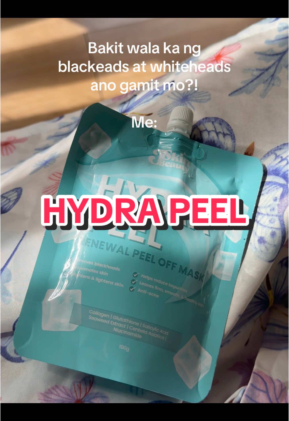 di ko kayo pinipilit maniwala pero may pruweba ako na legit yan 🤭 #fyp #foryou #blackheads #whiteheads #blackheadsremoval #blackheadsremover #hydrapeel #peeloffmask 