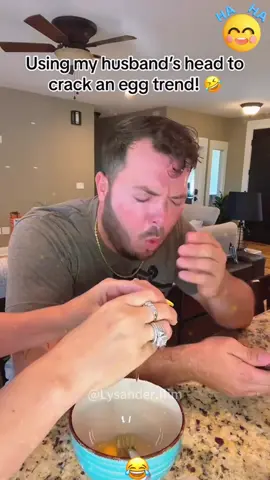 Beat eggs with your boyfriend’s head😂😂#tiktok #foryou #funnyvideos #funnyvideo #funny #funnymoments #haha #fyp 
