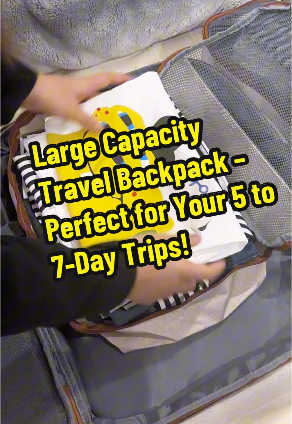 Large Capacity Travel Backpack – Perfect for Your 5 to 7-Day Trips! Pack everything you need and travel in comfort and style. #TravelBackpack #LargeCapacity #5to7DayTrip #TravelEssentials #PackMore #AdventureReady #bag 